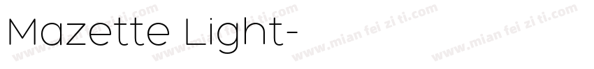 Mazette Light字体转换